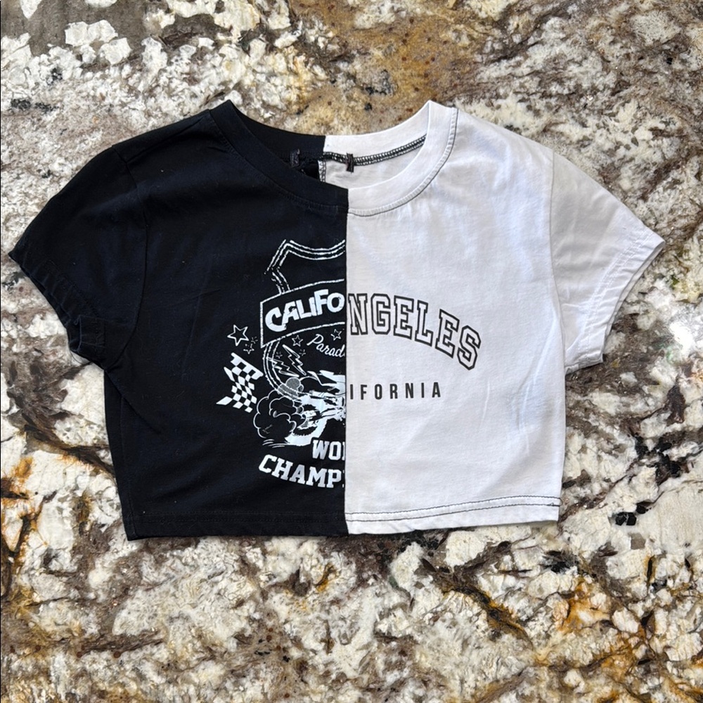 Women’s Black and White Graphic T-Shirt
